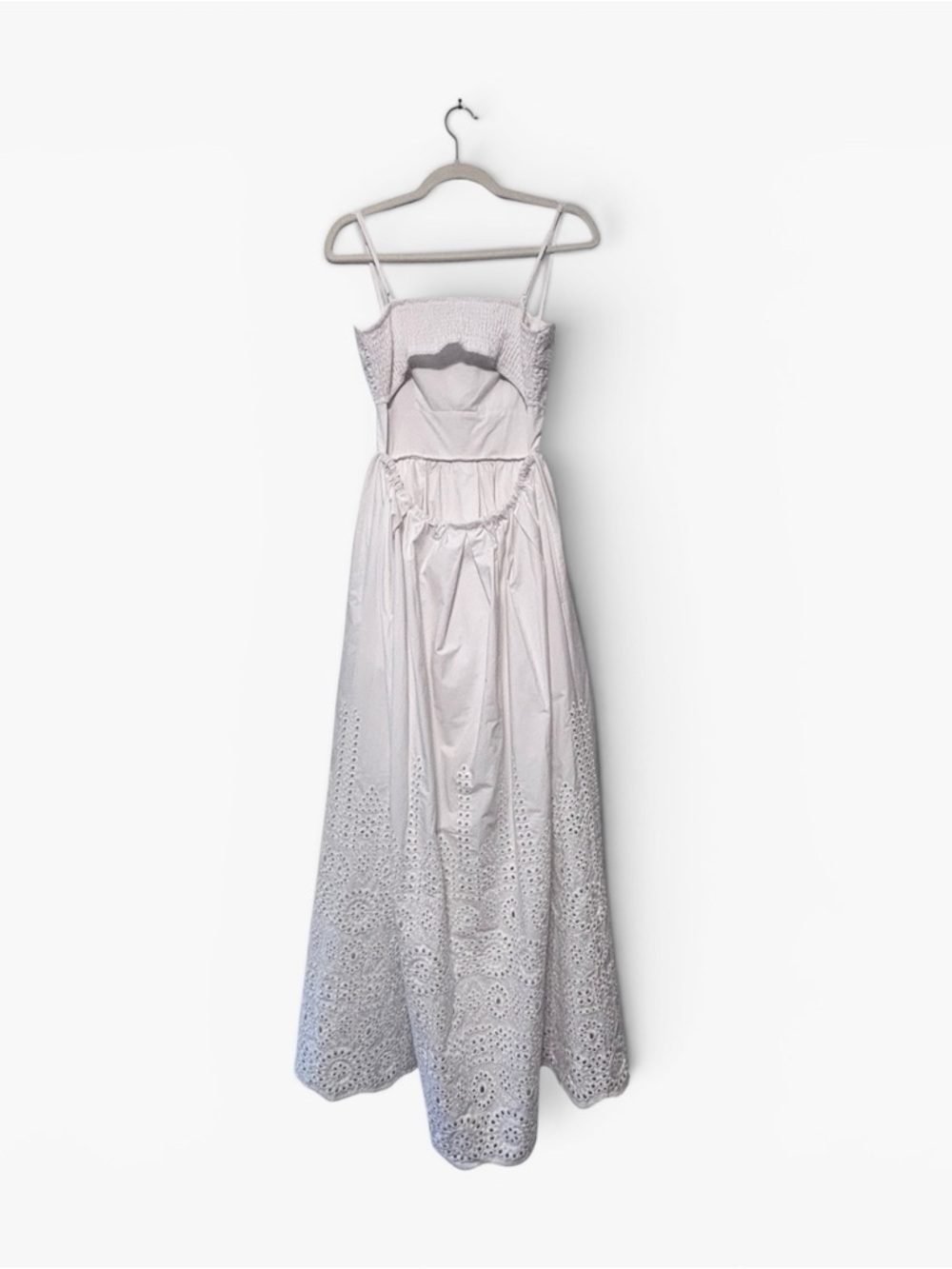 Susana Monaco Eyelet Cotton Maxi Dress White Sugar Small NWT - Picture 4 of 9